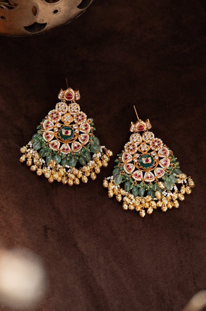 Shahbano Kundan Chandbali Earrings