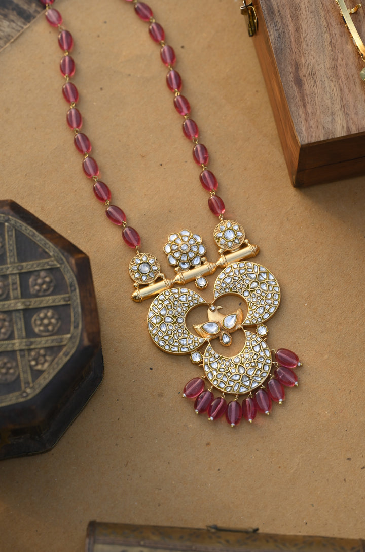 Ruhani Pink Kundan Necklace