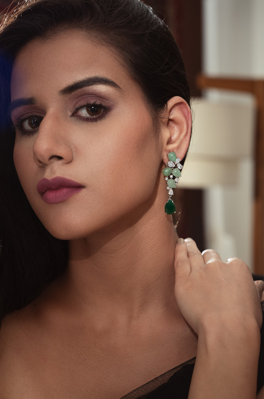 Sara Green Drop Earrings