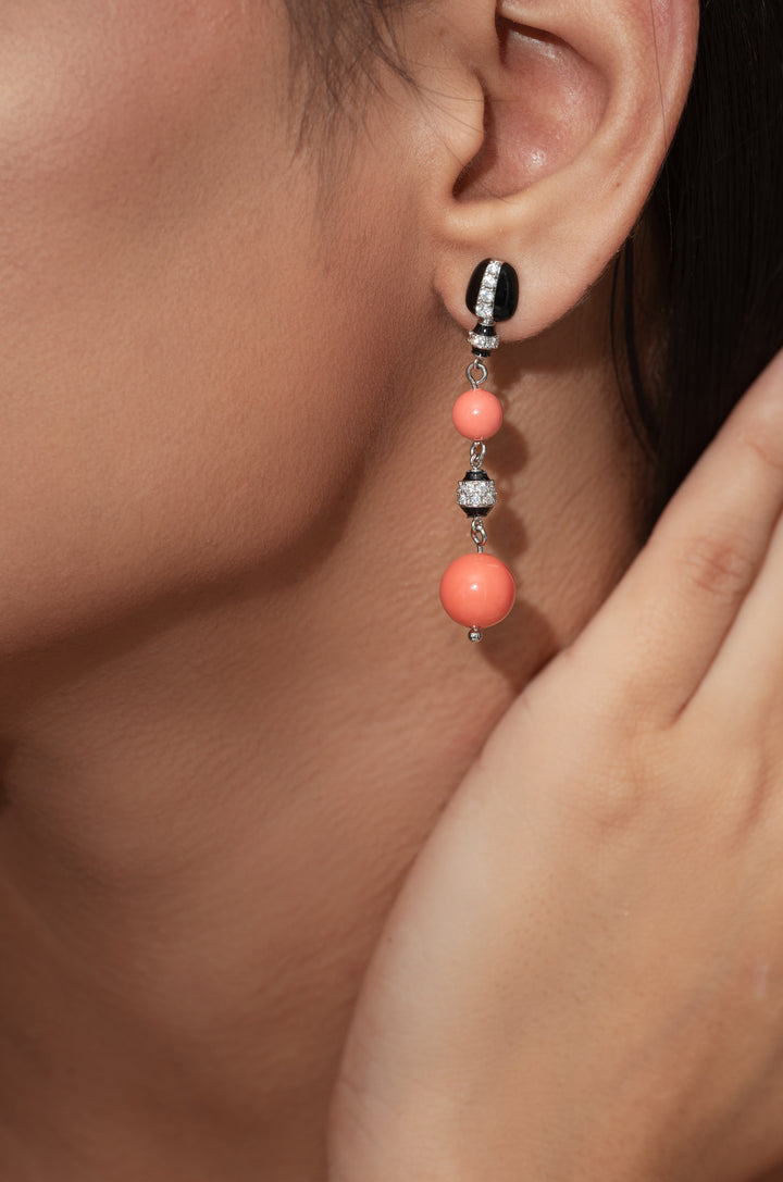 Aaliyah Coral Earrings