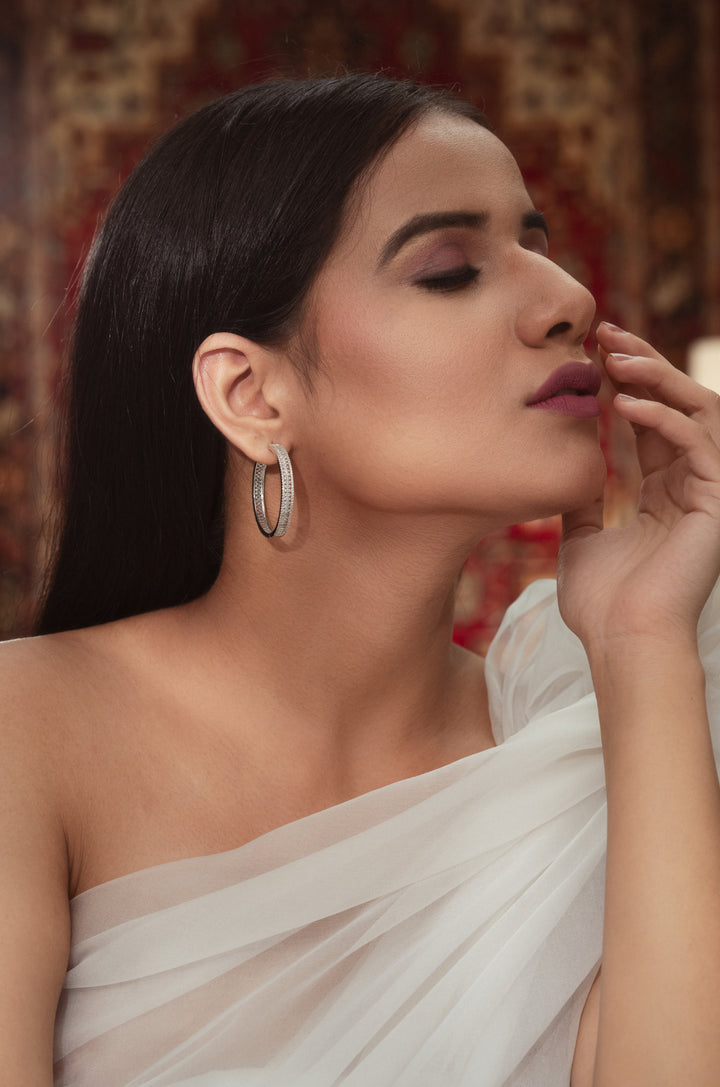 Hillary Silver Hoops