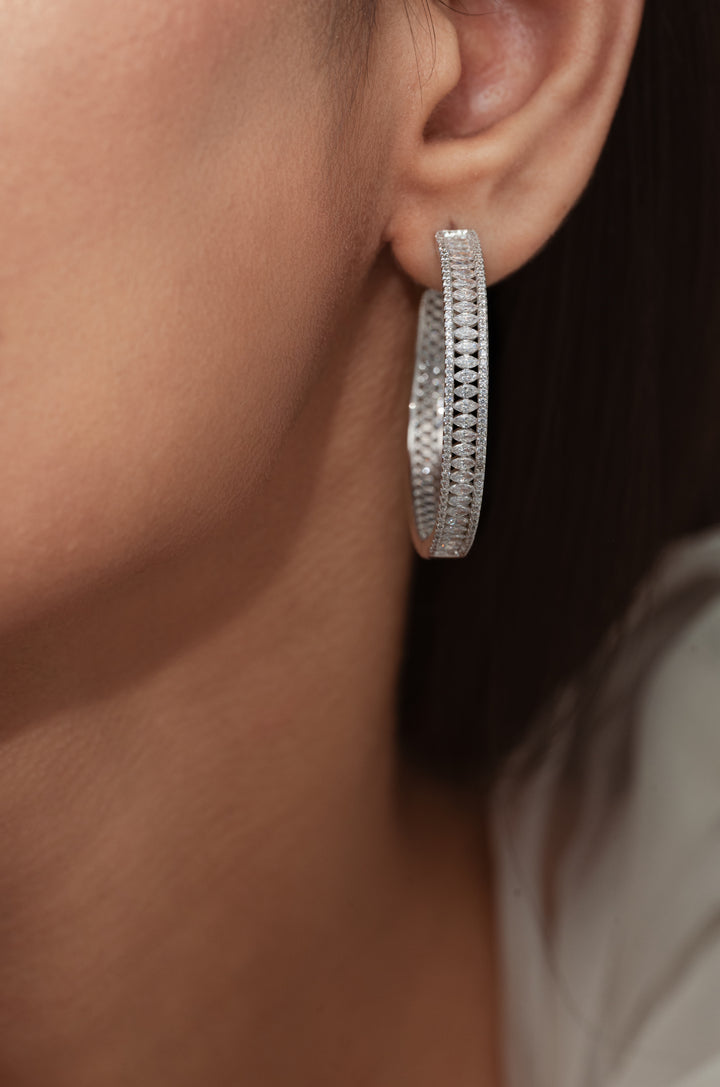 Hillary Silver Hoops