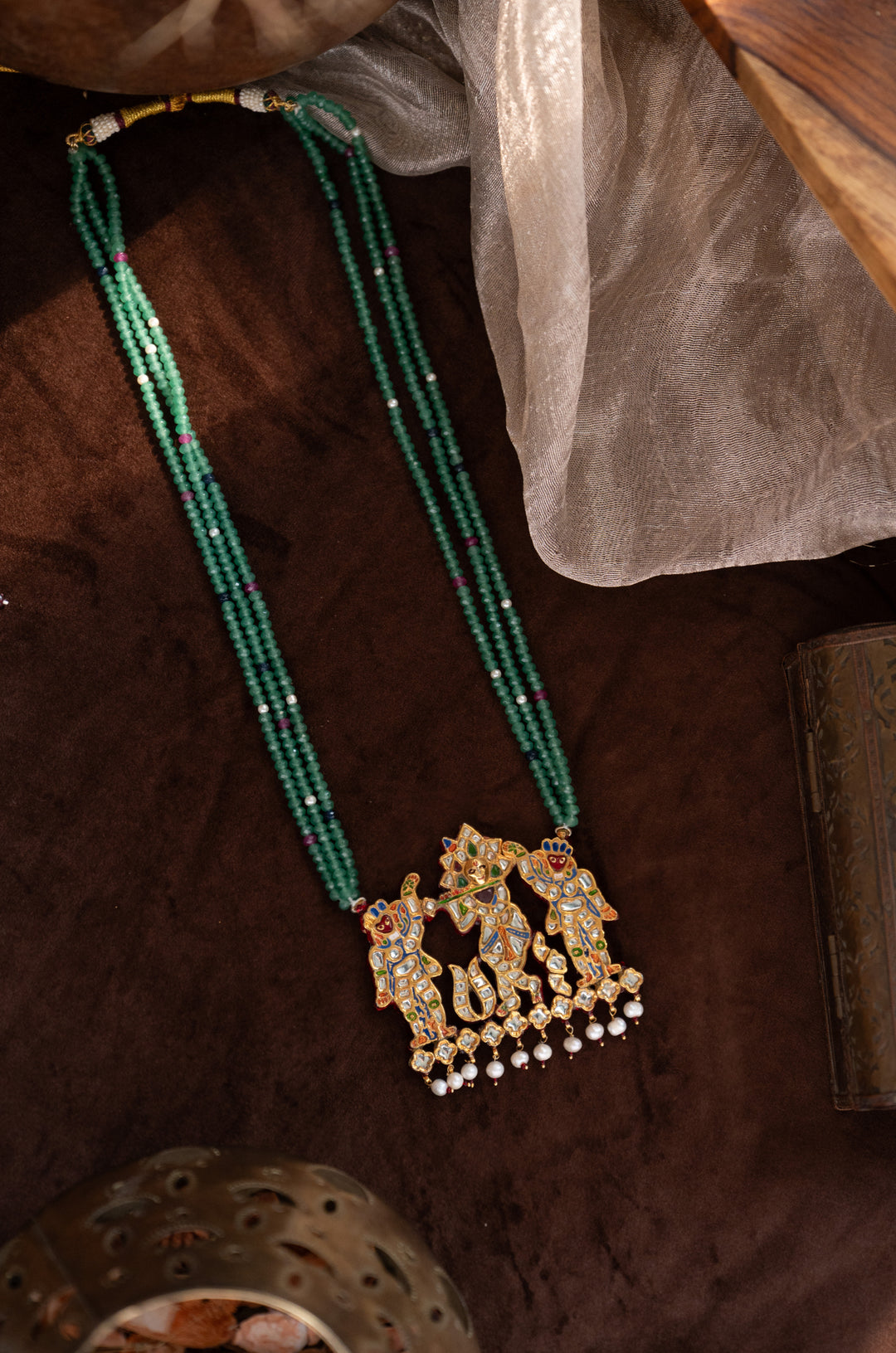 Vrindika Temple Pendant Necklace