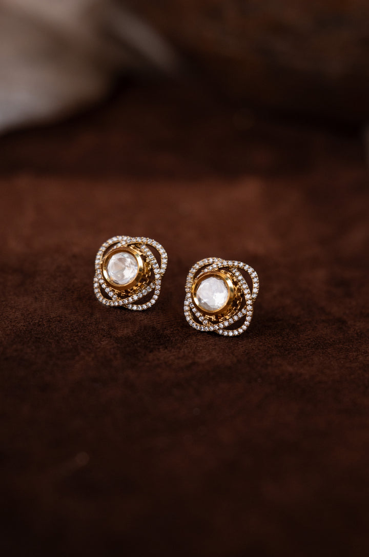 Zeba Polki Stud Earrings