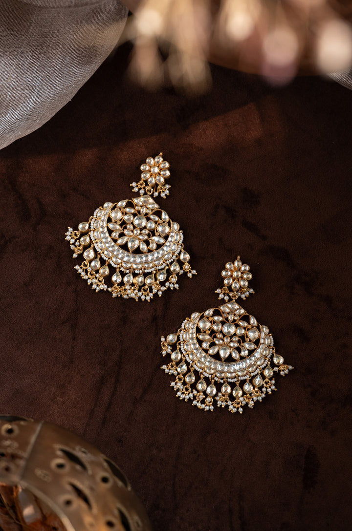 Aafreen Kundan Chandbali Earrings