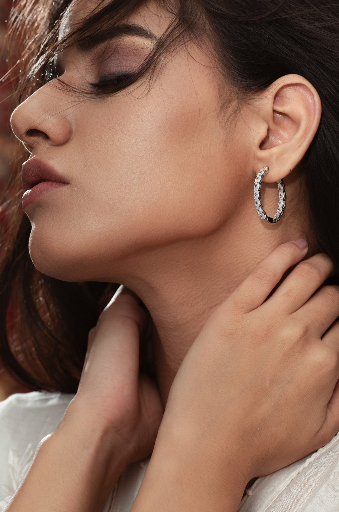 Claire Faux Diamond Hoops