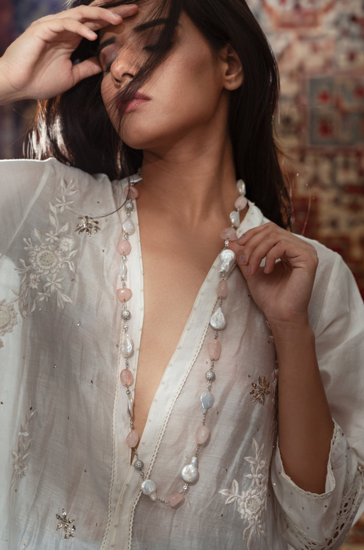 Hestia Pink Pearl Necklace