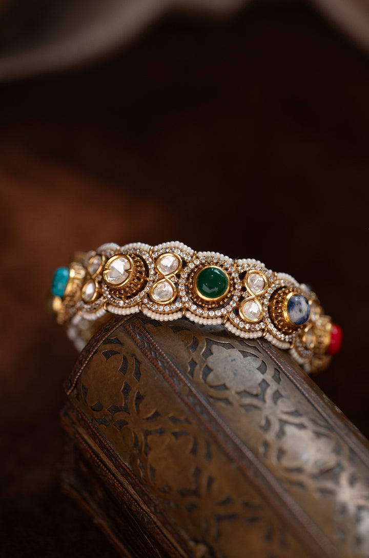 Shree Multicolored Polki Bangle