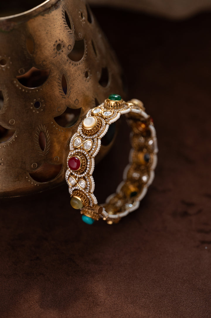 Shree Multicolored Polki Bangle