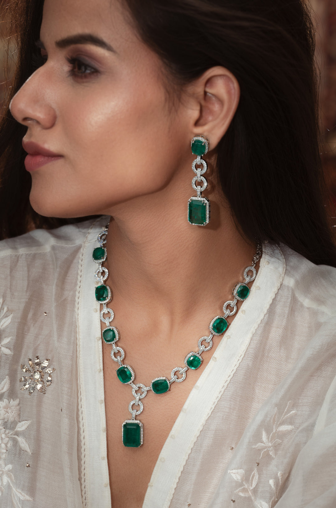 Isabel Green Necklace Set