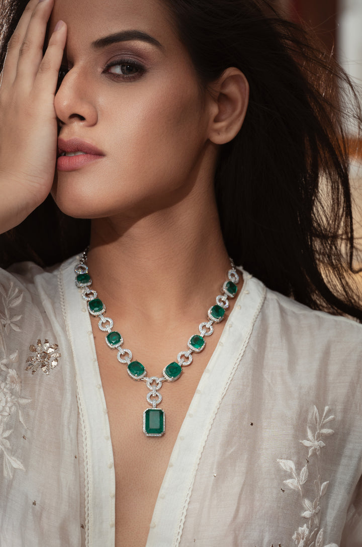 Isabel Green Necklace Set