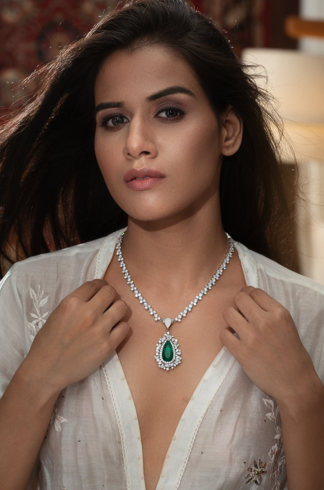 Darcy Green Pendant Necklace