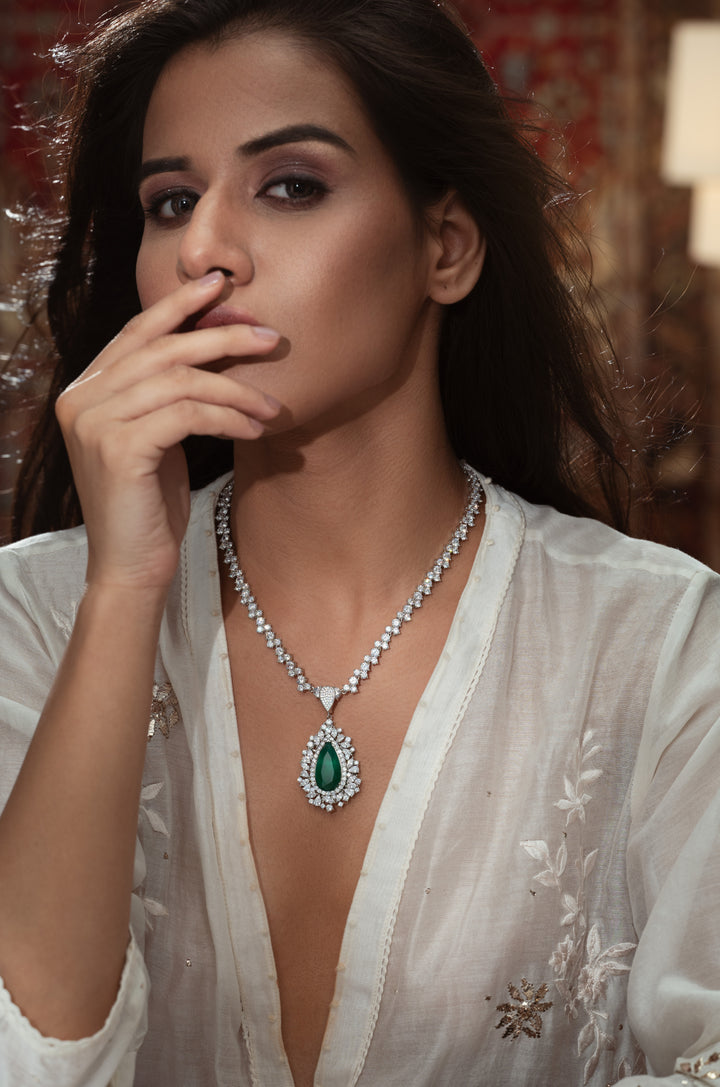 Darcy Green Pendant Necklace