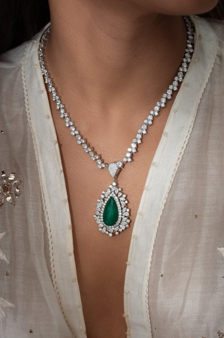 Darcy Green Pendant Necklace