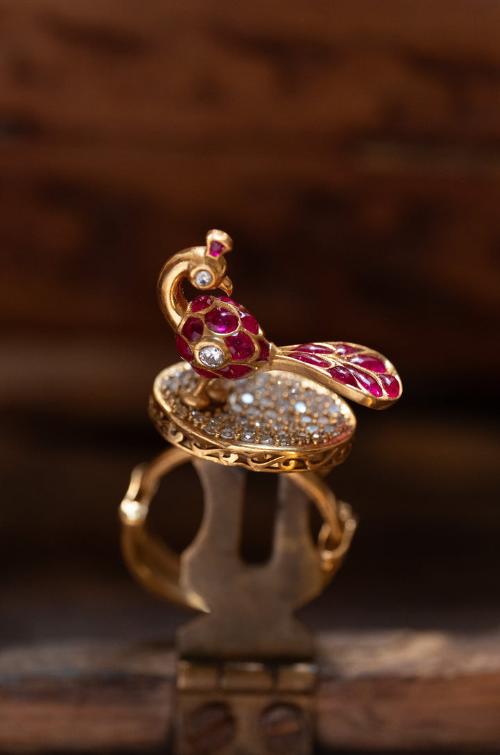 Mayura Polki Ring