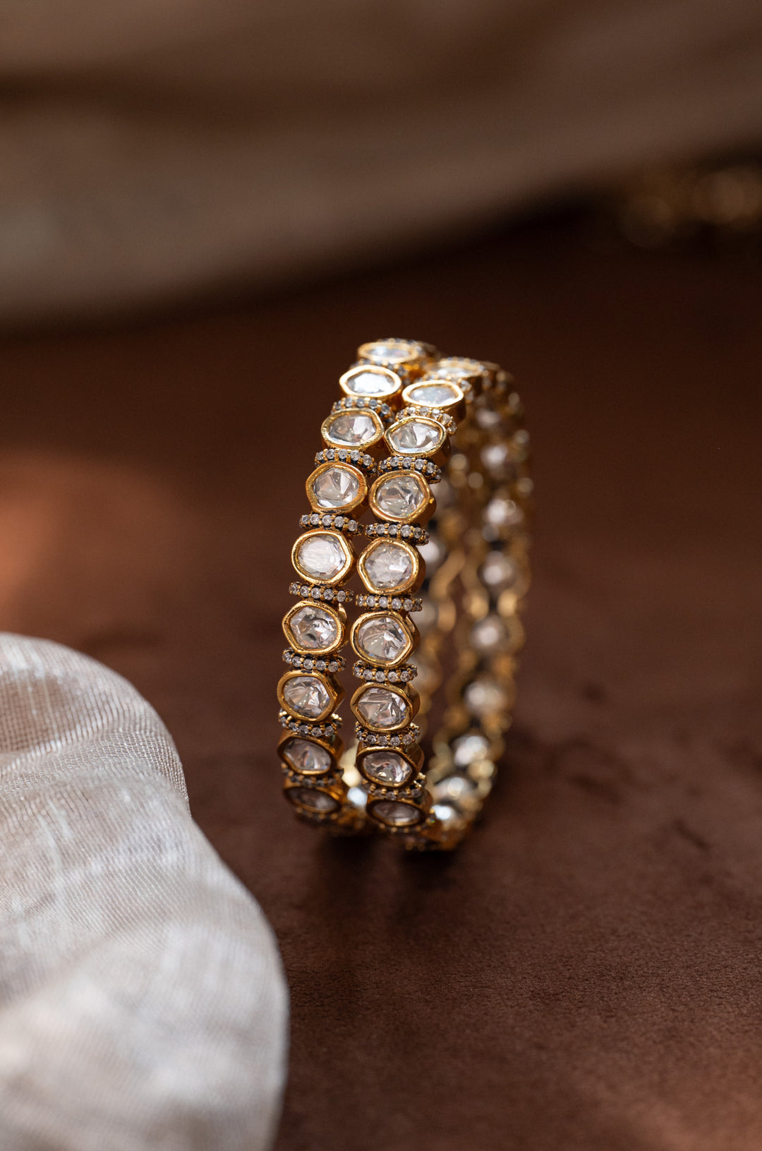 Zariya Polki Bangles - Set of 2