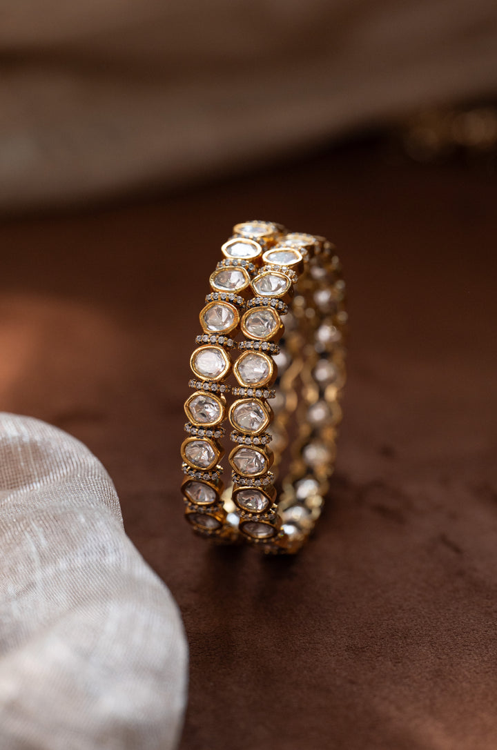 Zariya Polki Bangles - Set of 2
