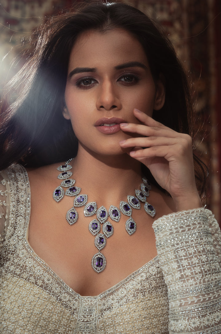 Apine Purple Necklace Set