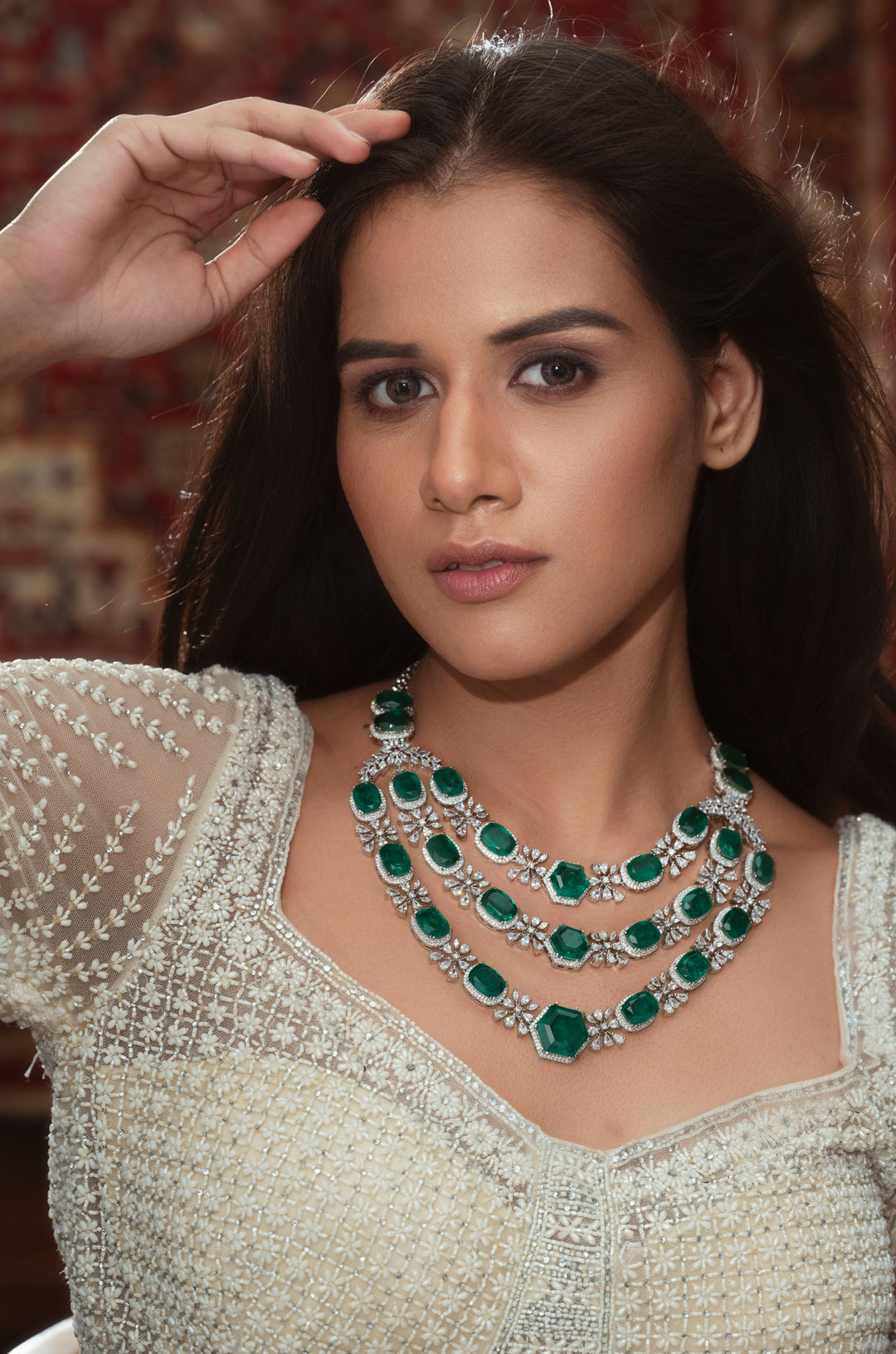 Hadley Green Victorian Necklace Set