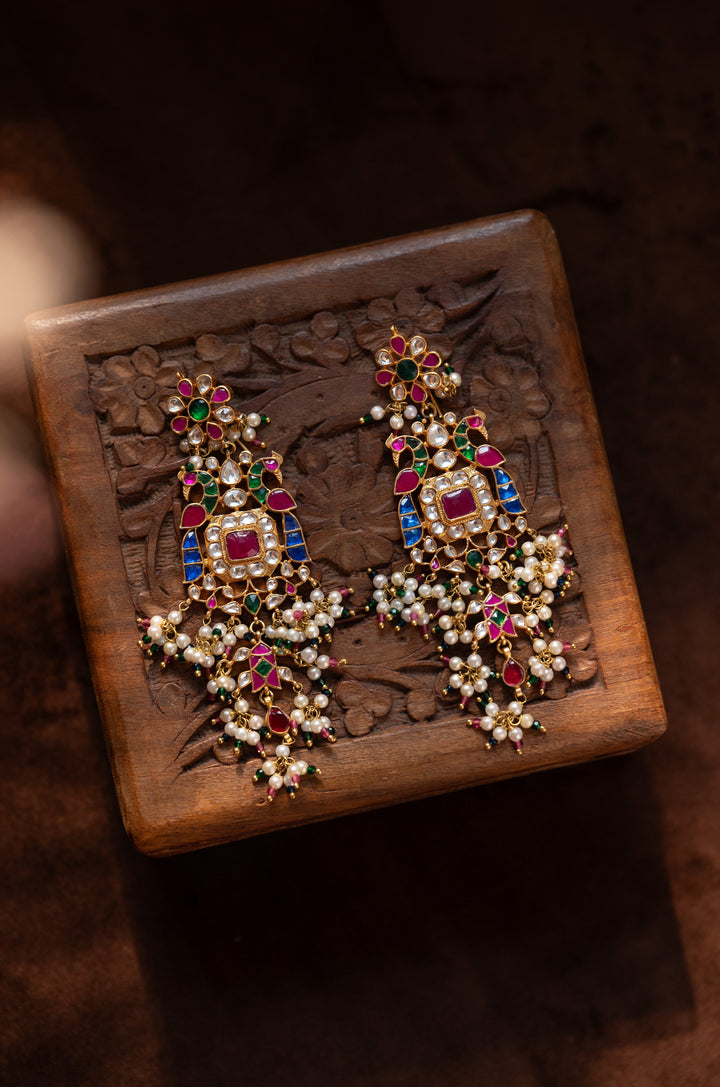 Novika Multicolored Kundan Earrings