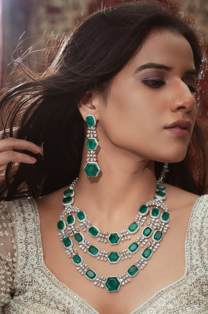 Hadley Green Victorian Necklace Set