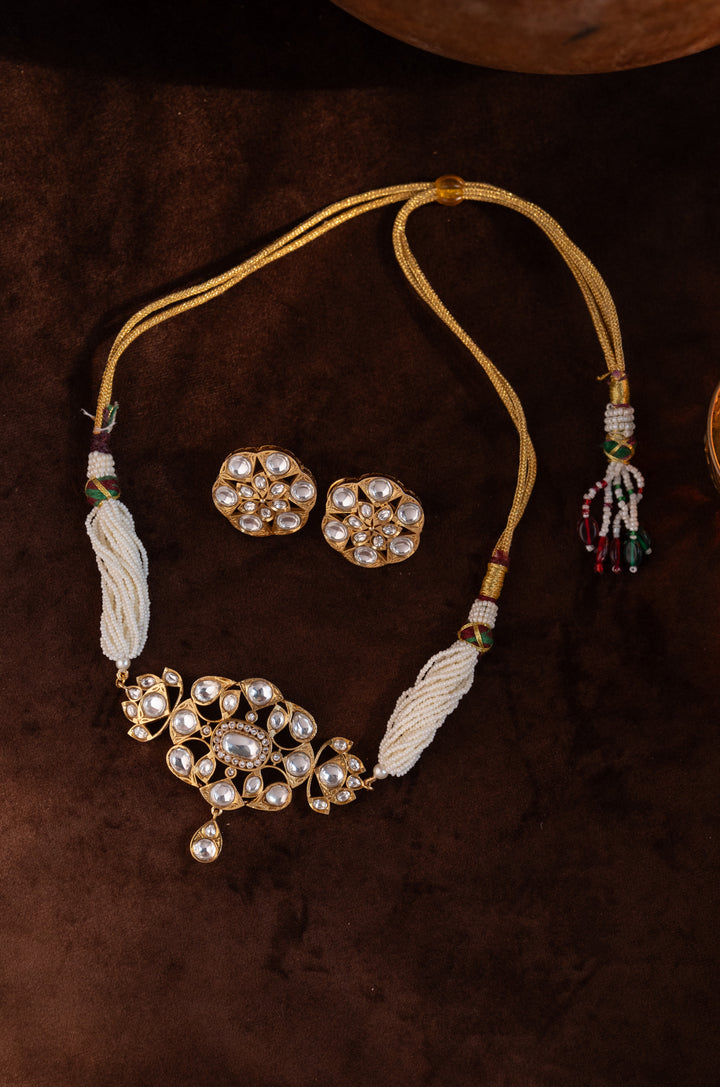 Maheen Polki Necklace Set