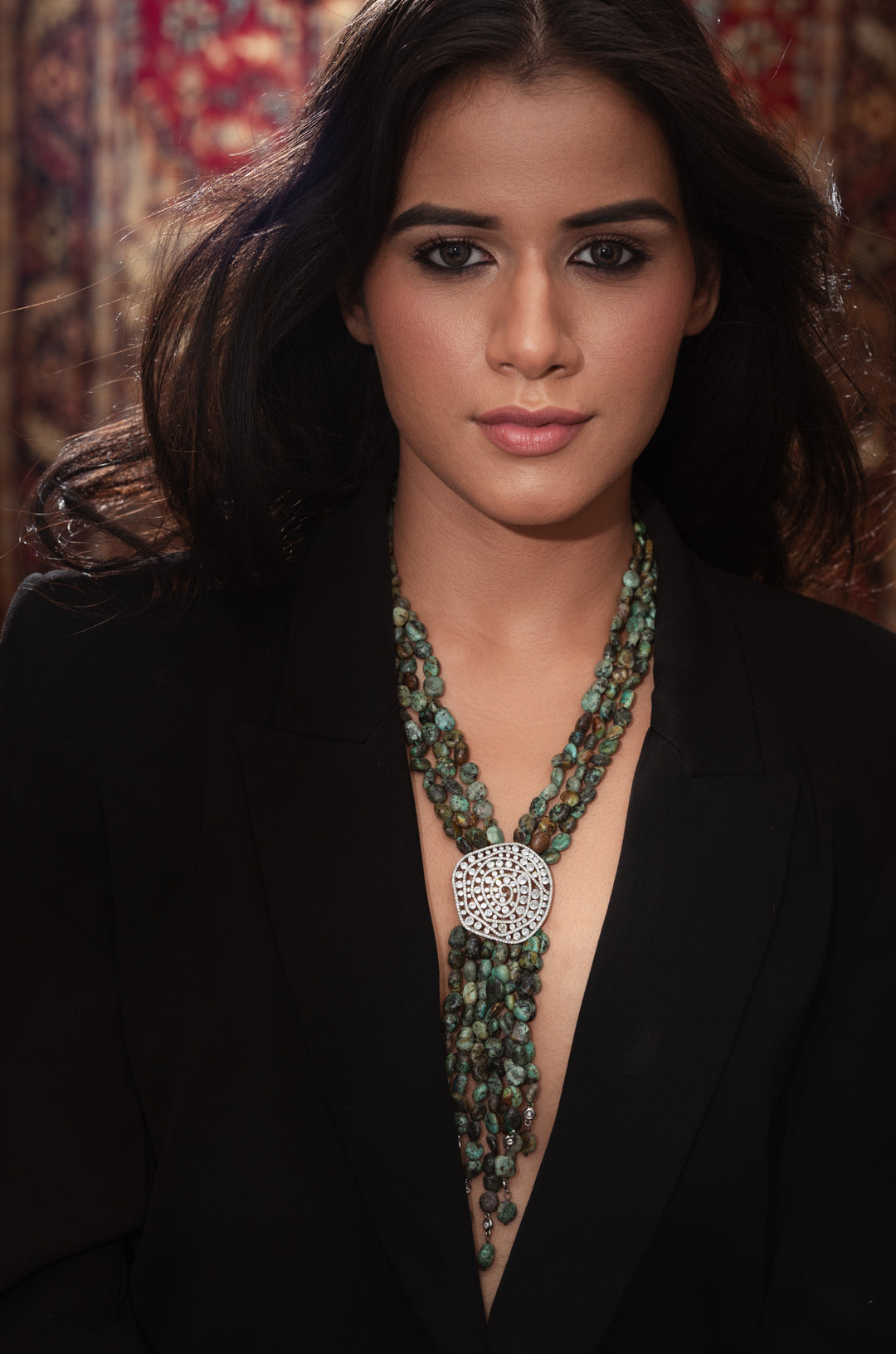 Zinnia Multicolored Statement Necklace