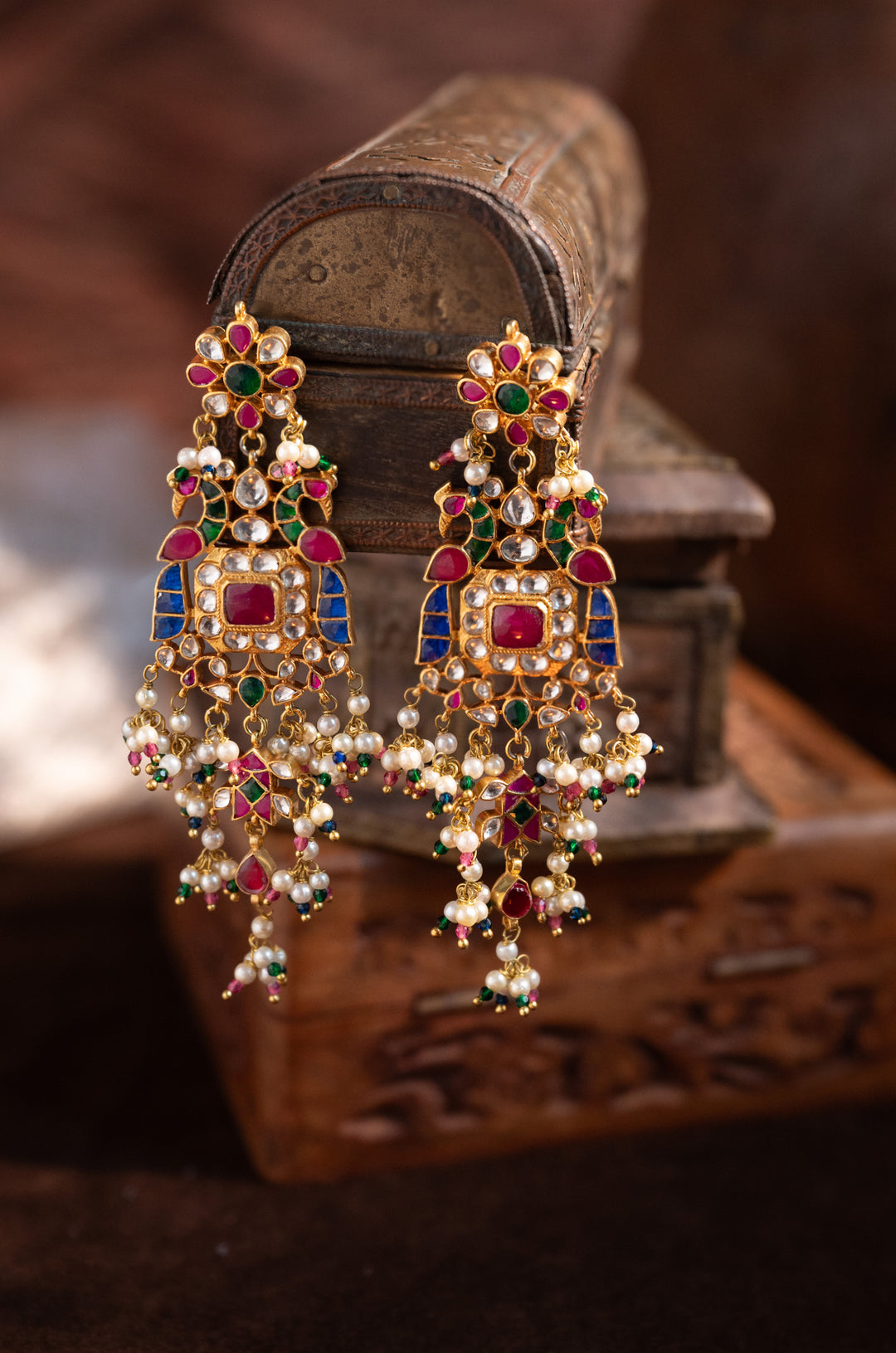 Novika Multicolored Kundan Earrings