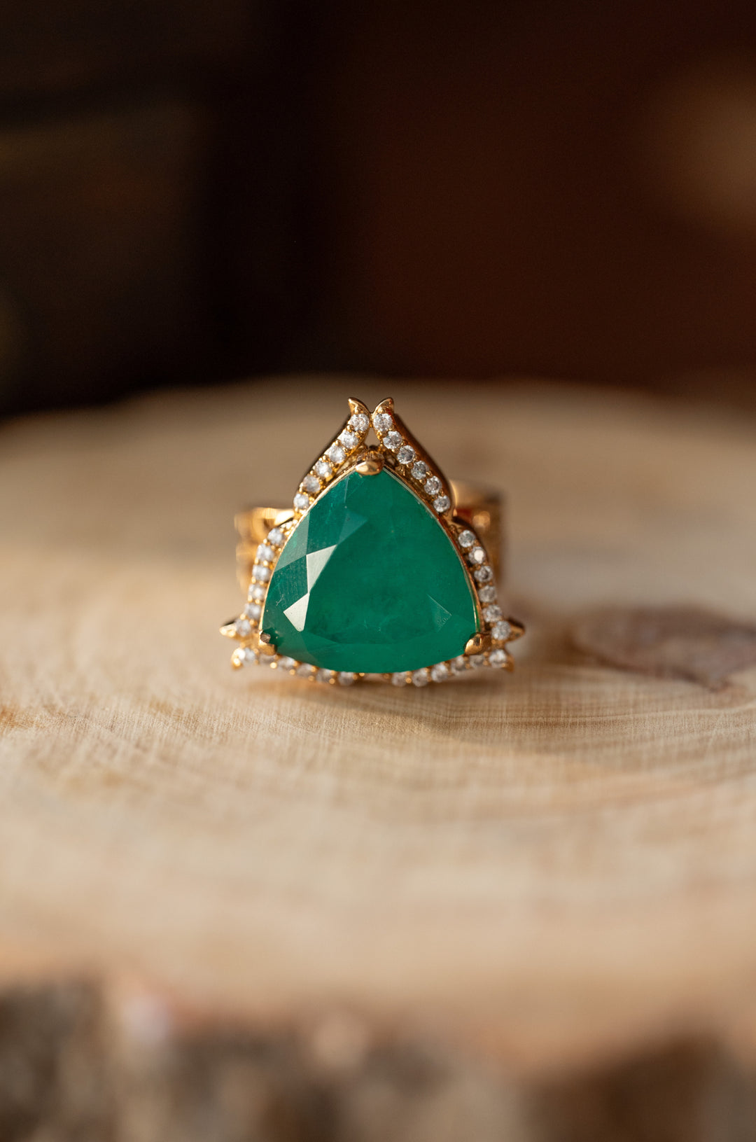 Kia Green Statement Ring
