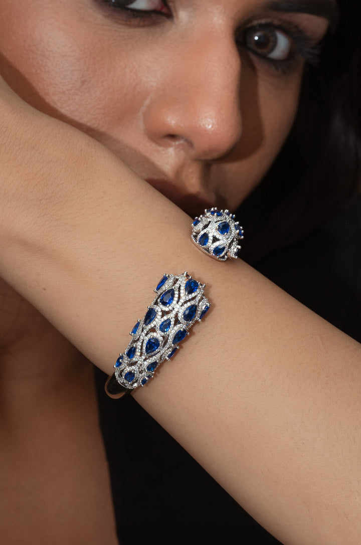 Emily Blue Faux Diamond Bracelet