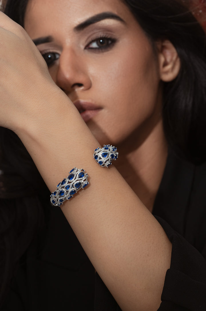 Emily Blue Faux Diamond Bracelet