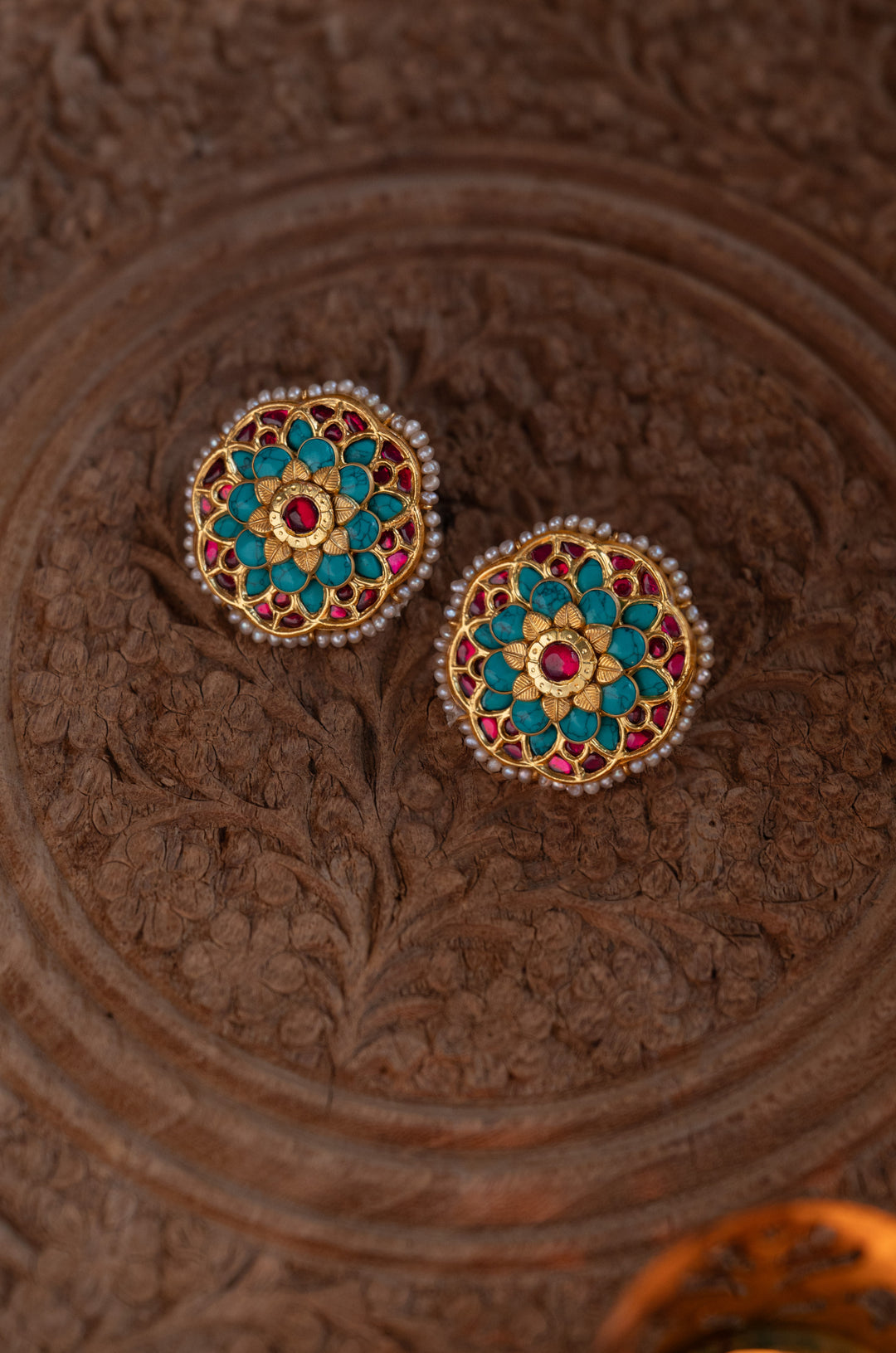 Kanshika Floral Fine Silver Studs