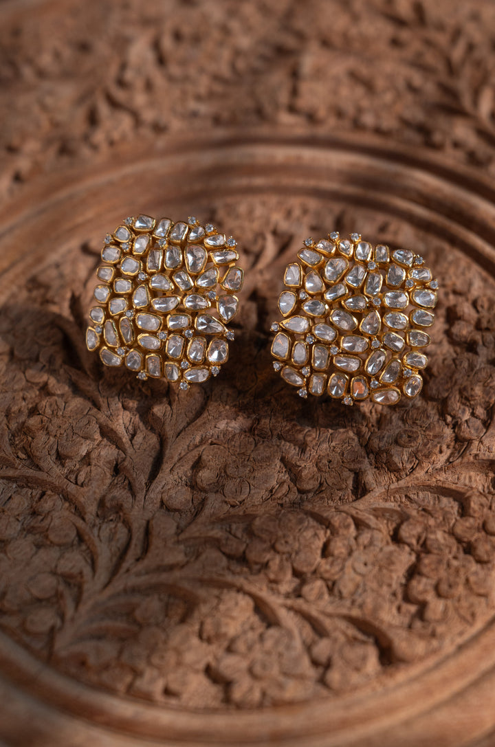 Wamika Polki Silver Studs