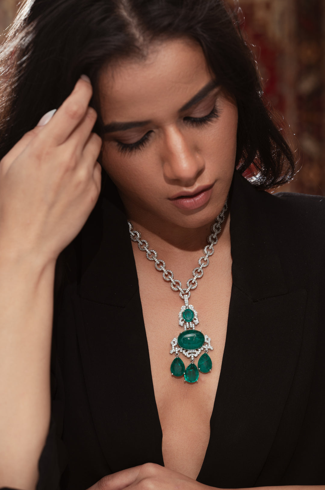 Anara Green Necklace Set
