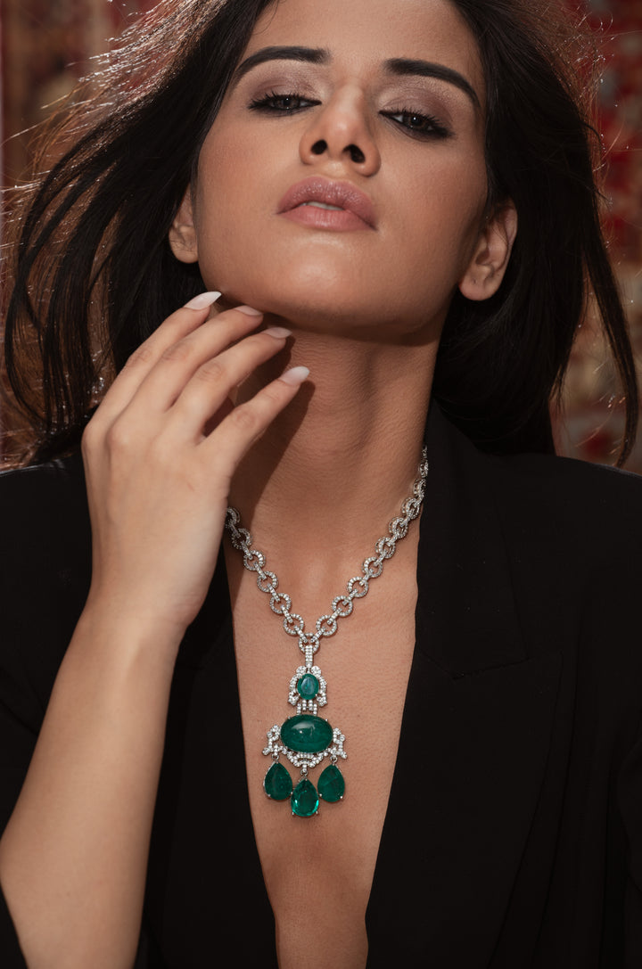 Anara Green Necklace Set