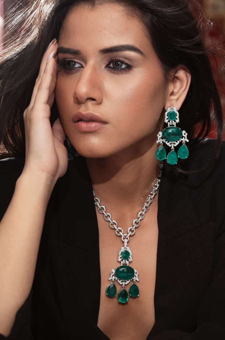 Anara Green Necklace Set