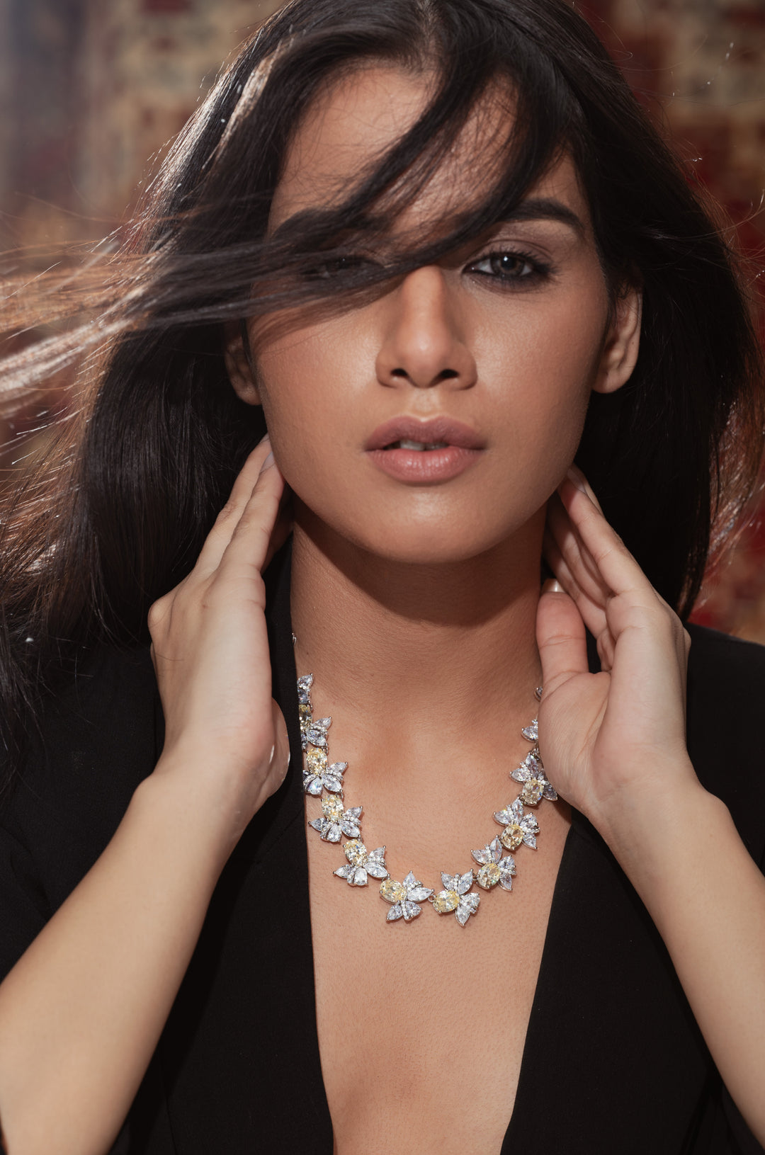 Alora Yellow Statement Necklace