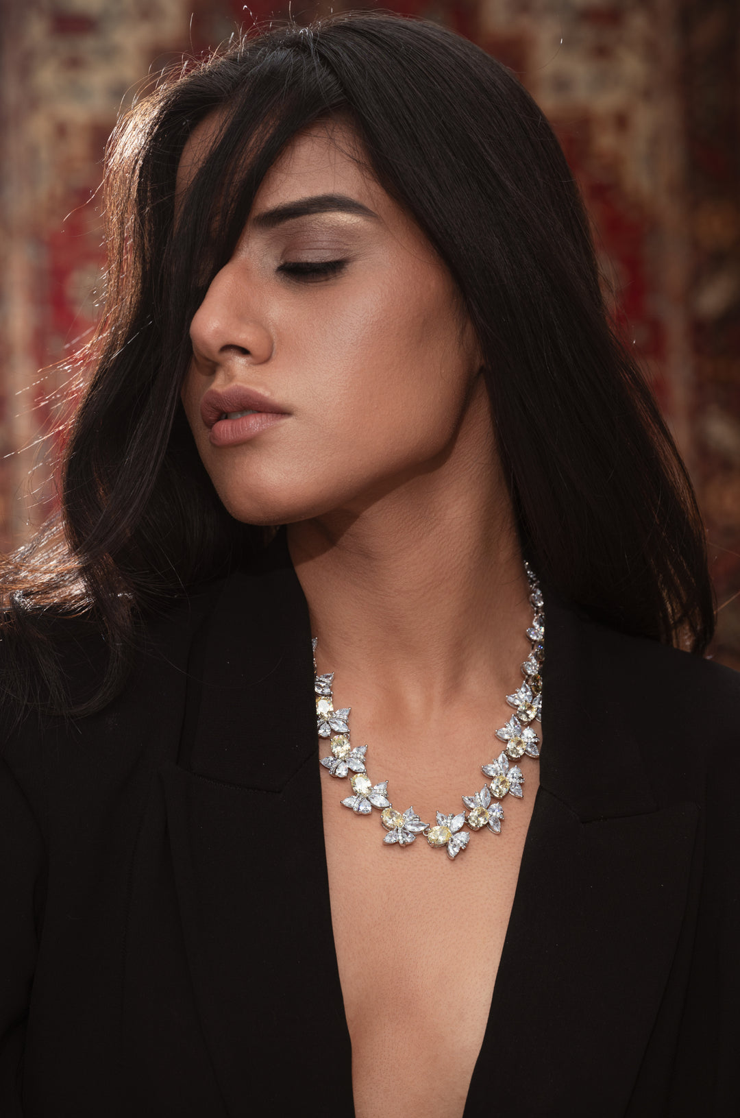 Alora Yellow Statement Necklace