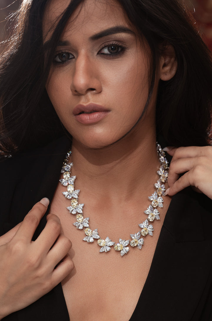 Alora Yellow Statement Necklace