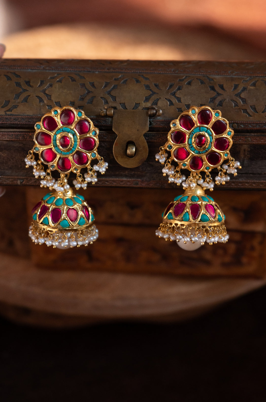 Grisha Fine Silver Jhumka Earrings