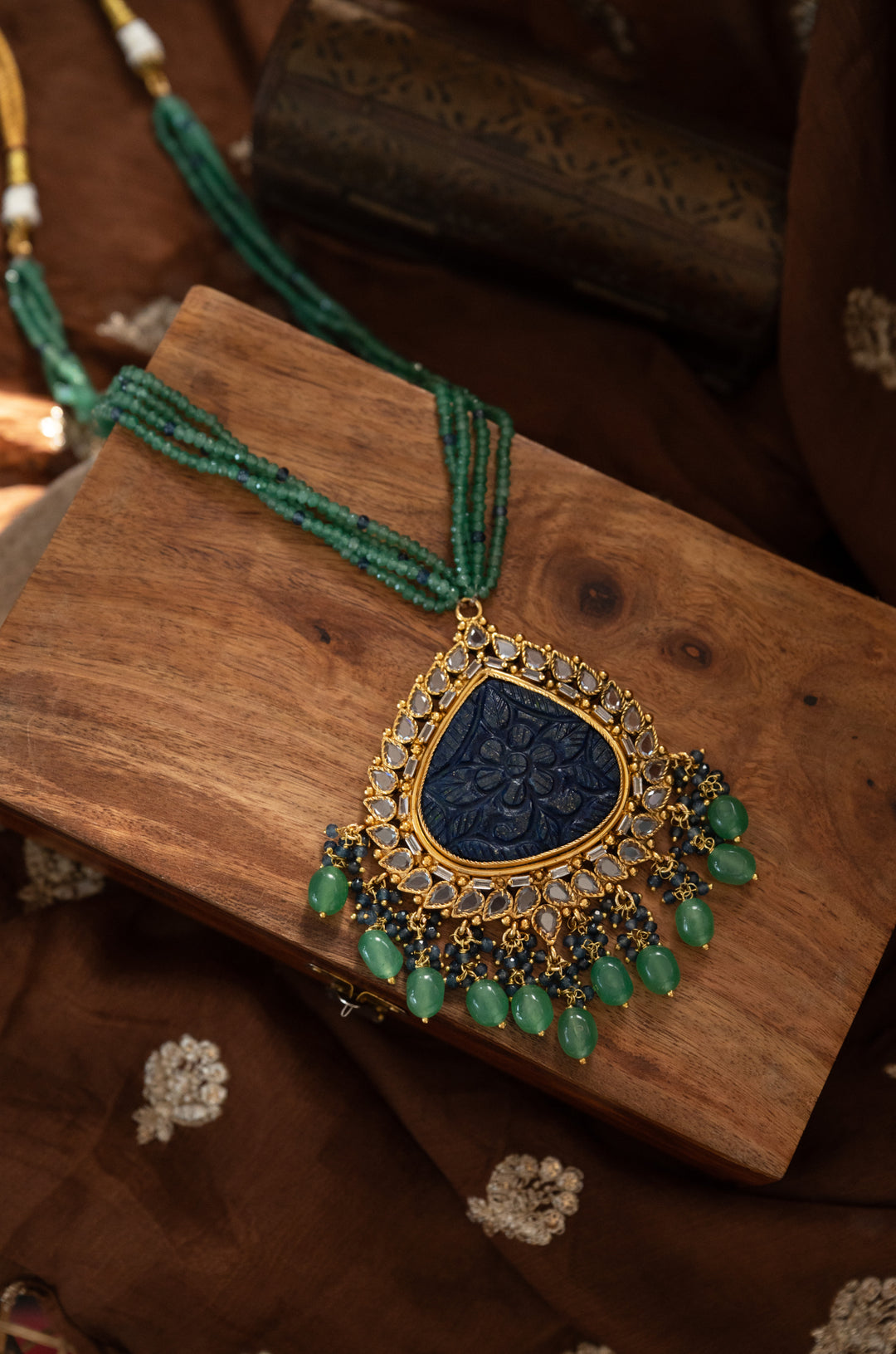 Dhwani Green Pendant Necklace