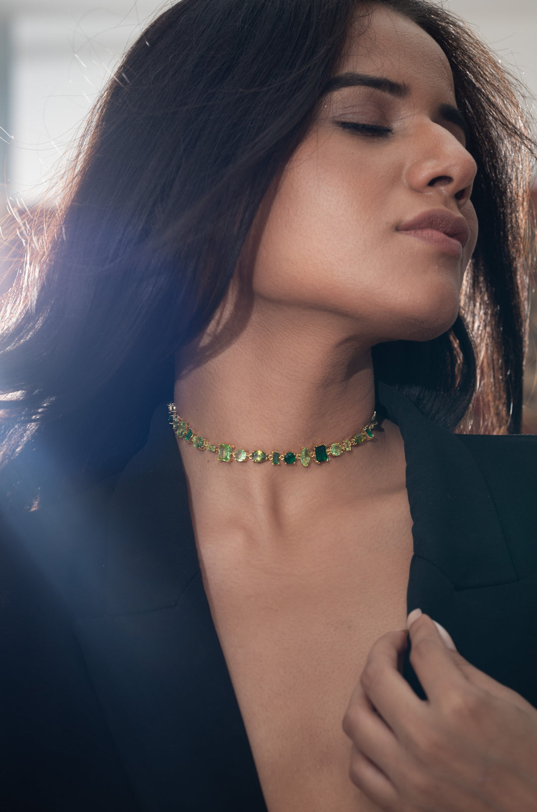 Lydia Shades Of Green Necklace