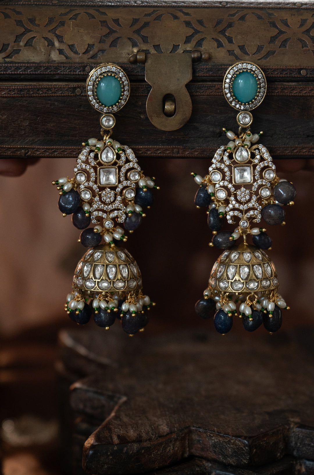 Rinni Polki Jhumka Earrings