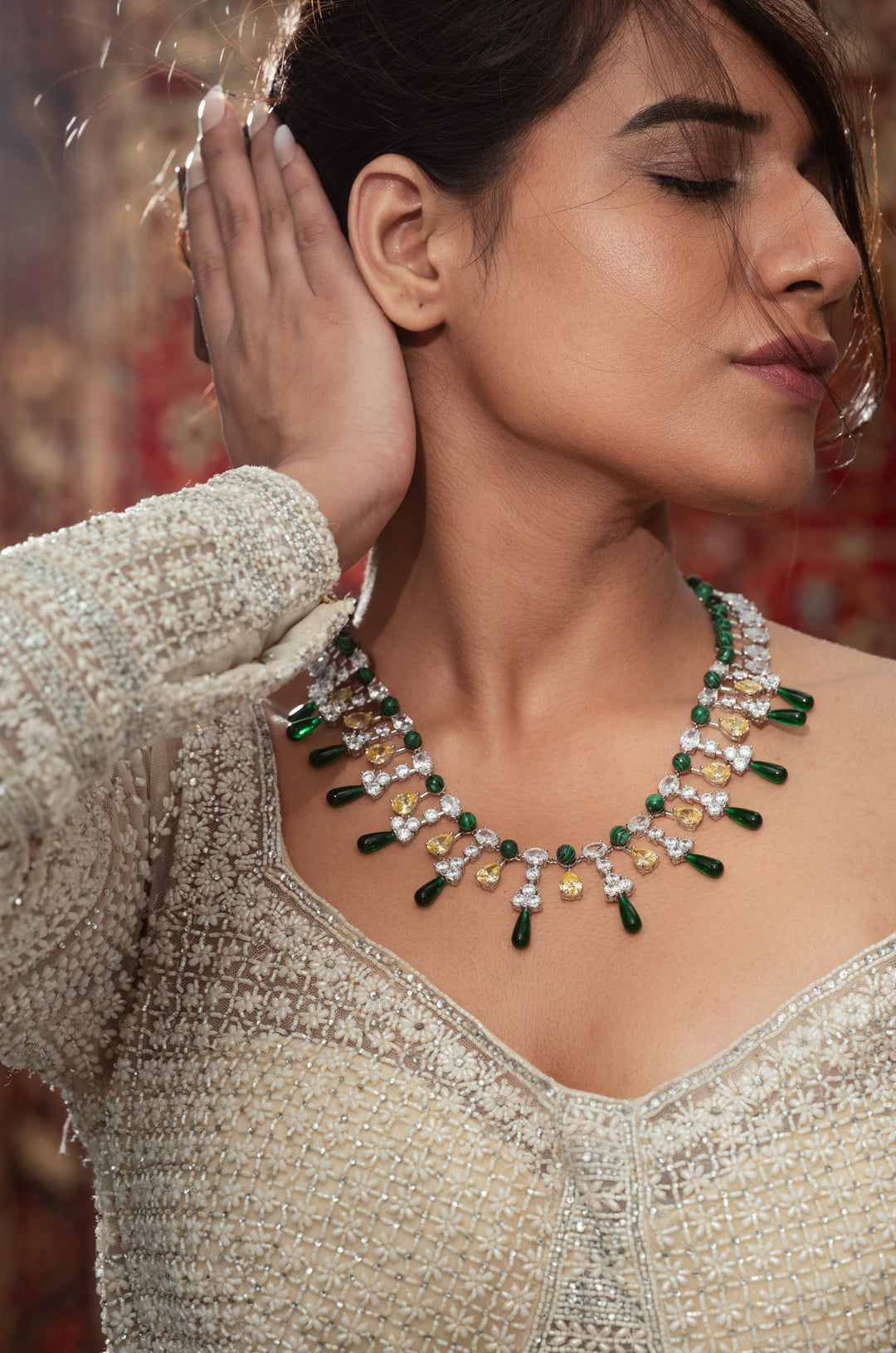 Mireille Green Necklace Set