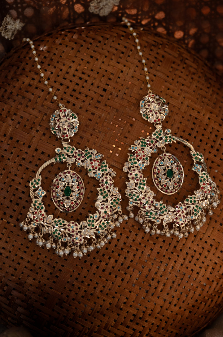 Malika Multicolored Jadau Earrings