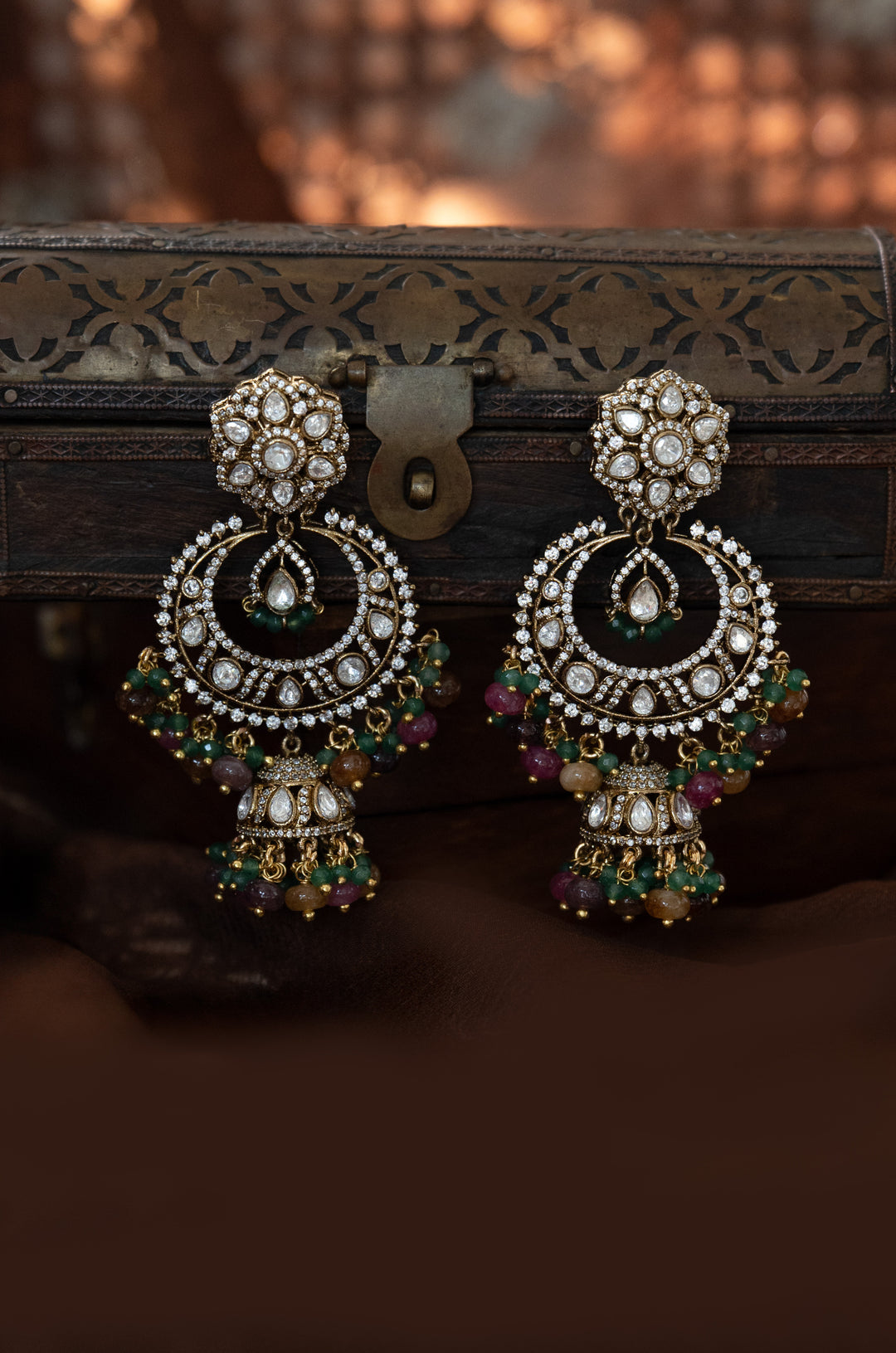 Aarna Polki Jhumka Earrings