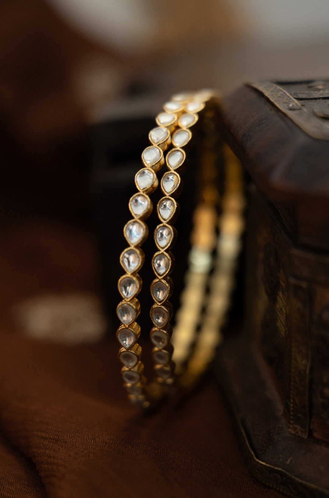 Yashodara Kundan Bangles - Set of 2