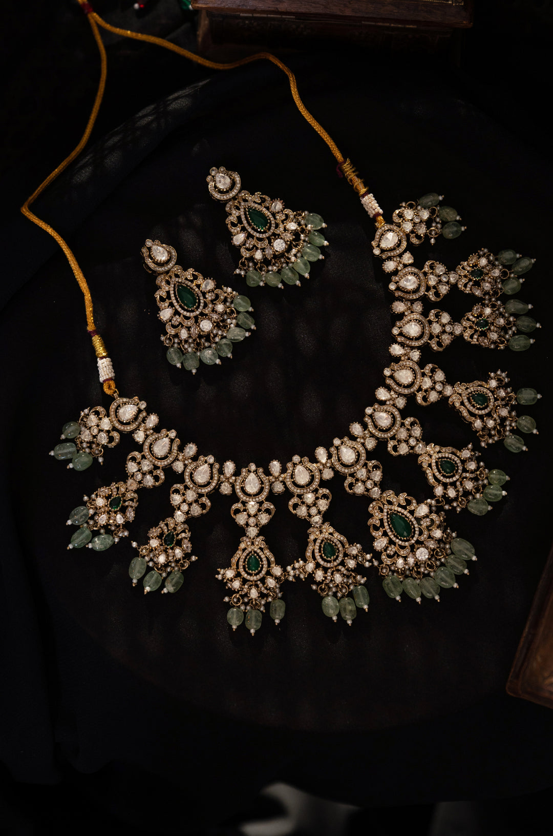 Kani Mint Polki Necklace Set