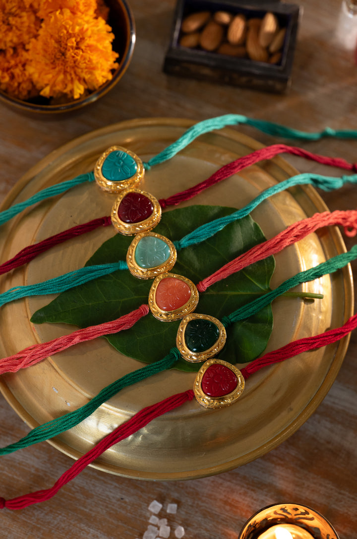 Agaste Kundan Rakhi Set of 6