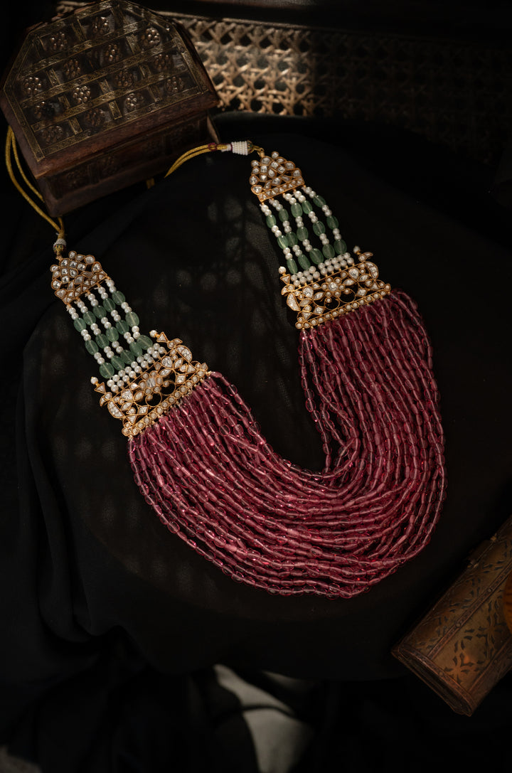 Ishi Pink Kundan Necklace